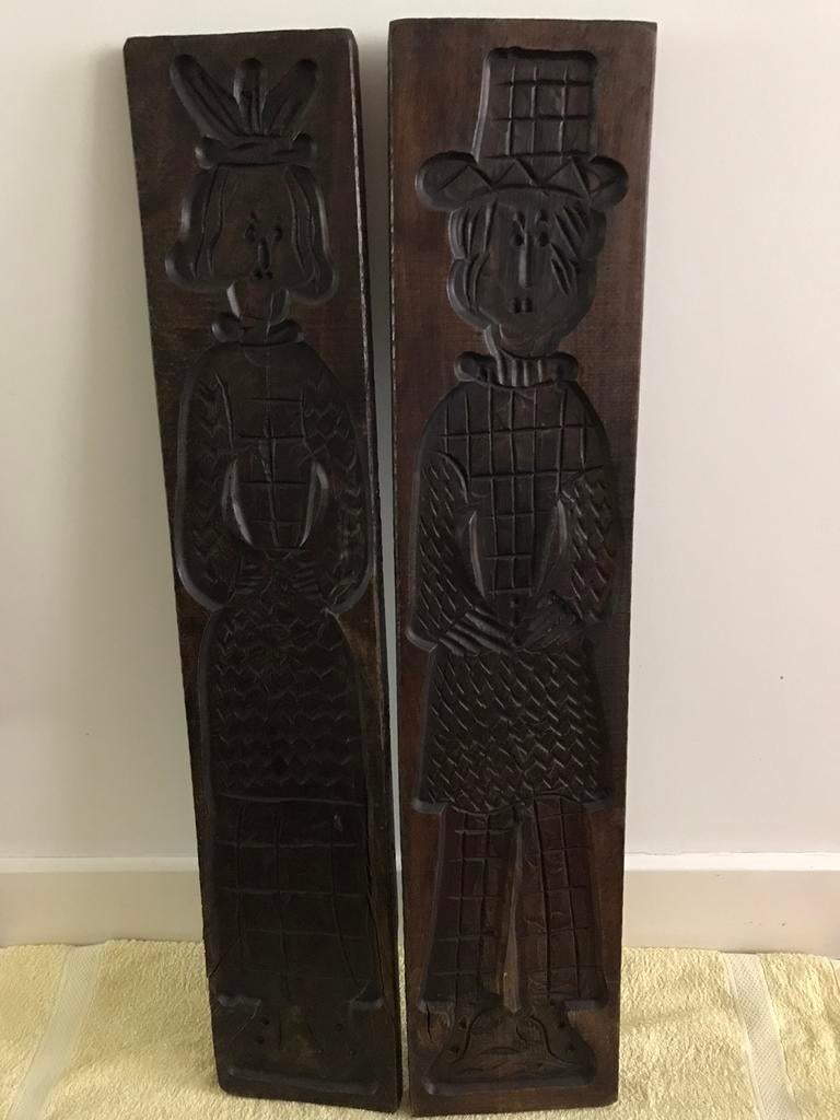 2 grote 92 cm houten speculaas speculoos planken vormen, Antiek en Kunst, Antiek | Keukengerei, Ophalen