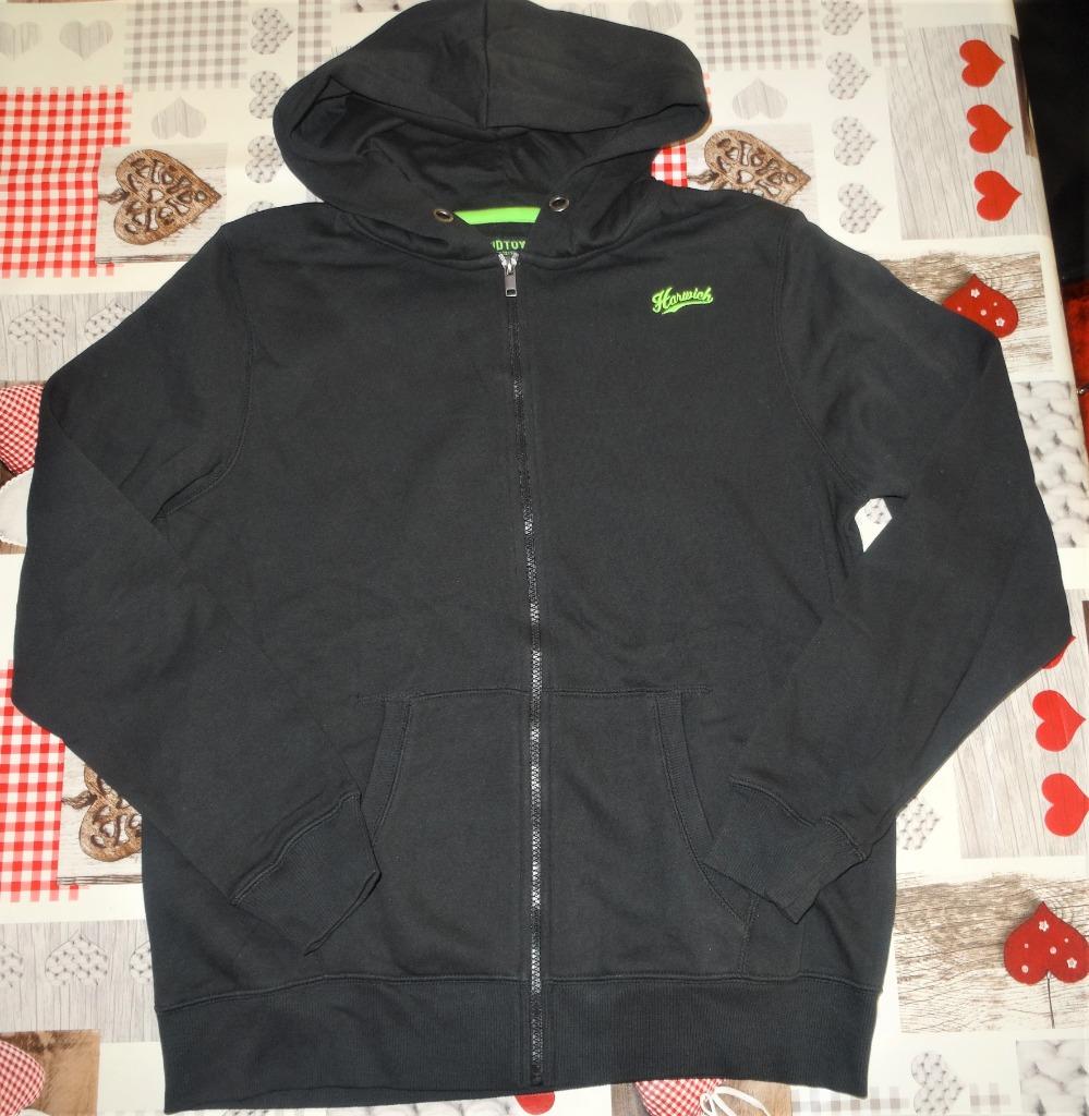 170/176 15/16 pull à capuche noir neuf étiquette, Enlèvement ou Envoi, Neuf, Garçon, Pull ou Veste