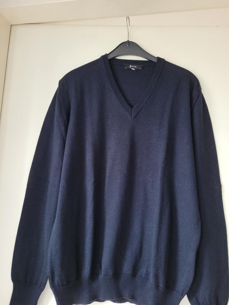 PULL+T_SHIRT MANCHES LONGUES HOMME, Enlèvement ou Envoi, Comme neuf, Taille 48/50 (M), Bleu