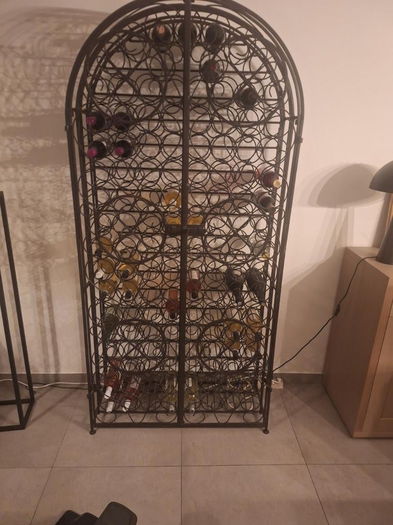 Smeedijzeren wijnrek, Huis en Inrichting, Woonaccessoires | Wijnrekken, Ophalen