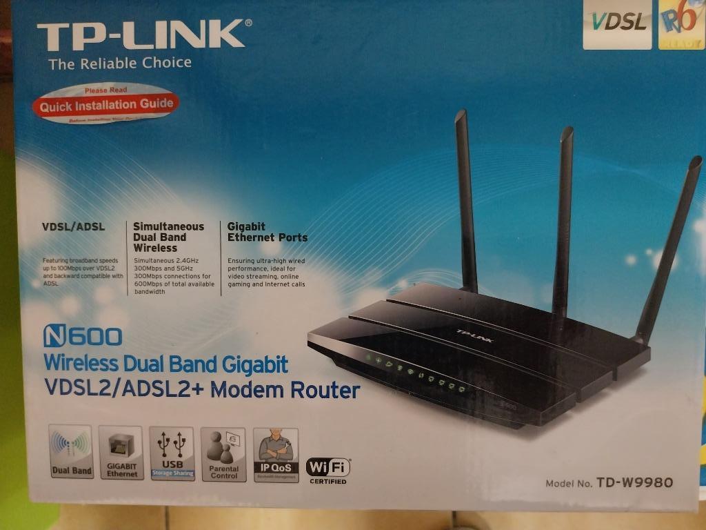 -WIRELESS  modem router TPLINK TD_W9980..., Informatique & Logiciels, Enlèvement, Comme neuf, Routeur avec modem, TP Link