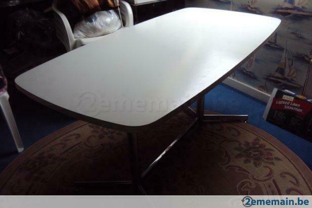 witte keukentafel 160cmx80cm uit het jaar 1979, Ophalen of Verzenden, Gebruikt