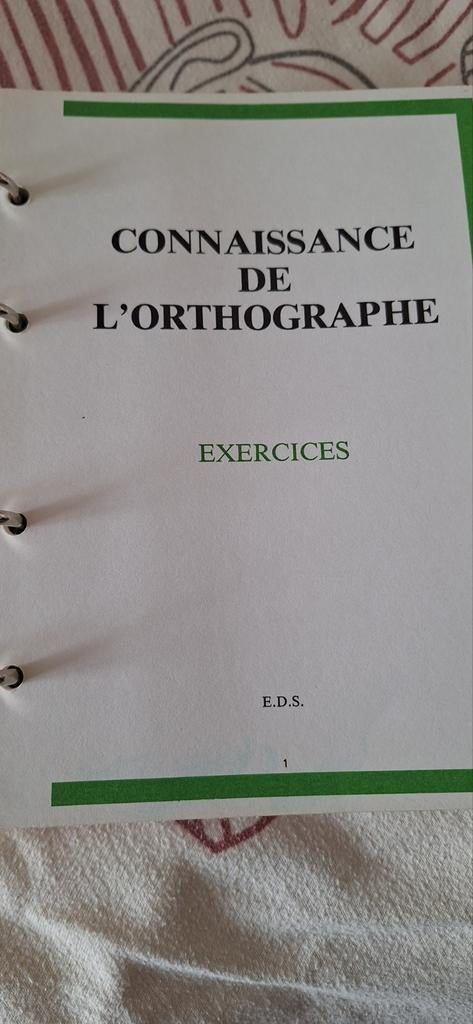 Classeurs connaissance de l'orthographe, Enlèvement, Neuf