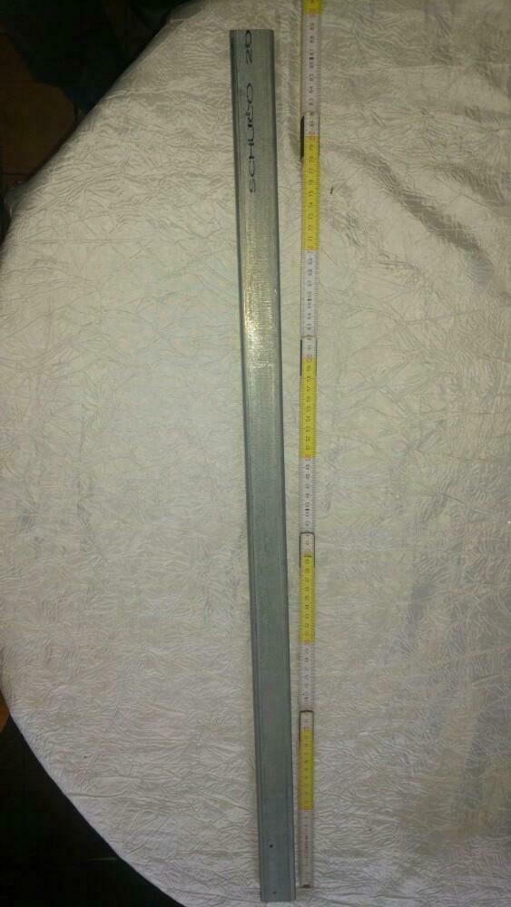 Tube rectangulair tuyau acier decapé schuco 40x20x2mm metal, Enlèvement ou Envoi, Comme neuf