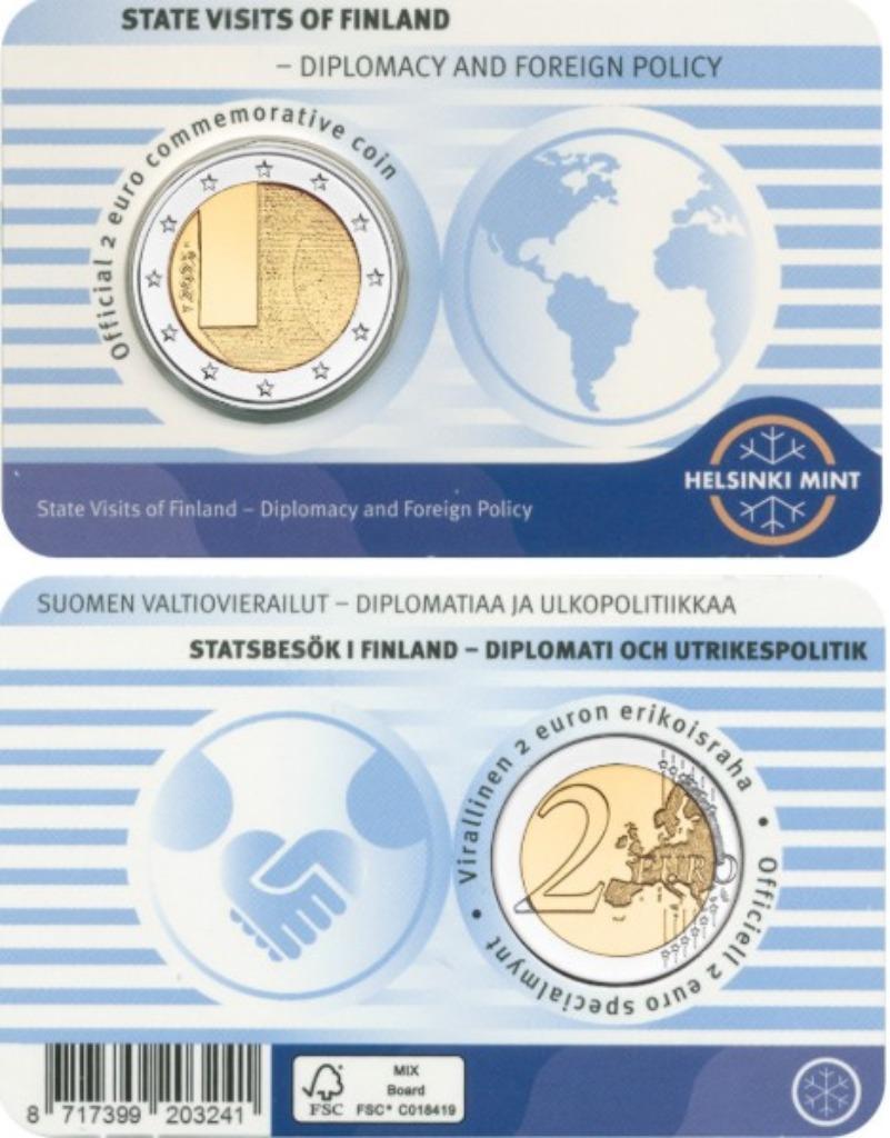 2 euros Finlande 2025 Diplomatie en coincard (anglais), Enlèvement ou Envoi, Finlande, 2 euros