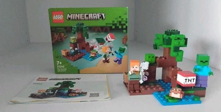 LEGO Minecraft The Swamp Adventure-21240, Kinderen en Baby's, Ophalen of Verzenden, Zo goed als nieuw, Complete set, Lego