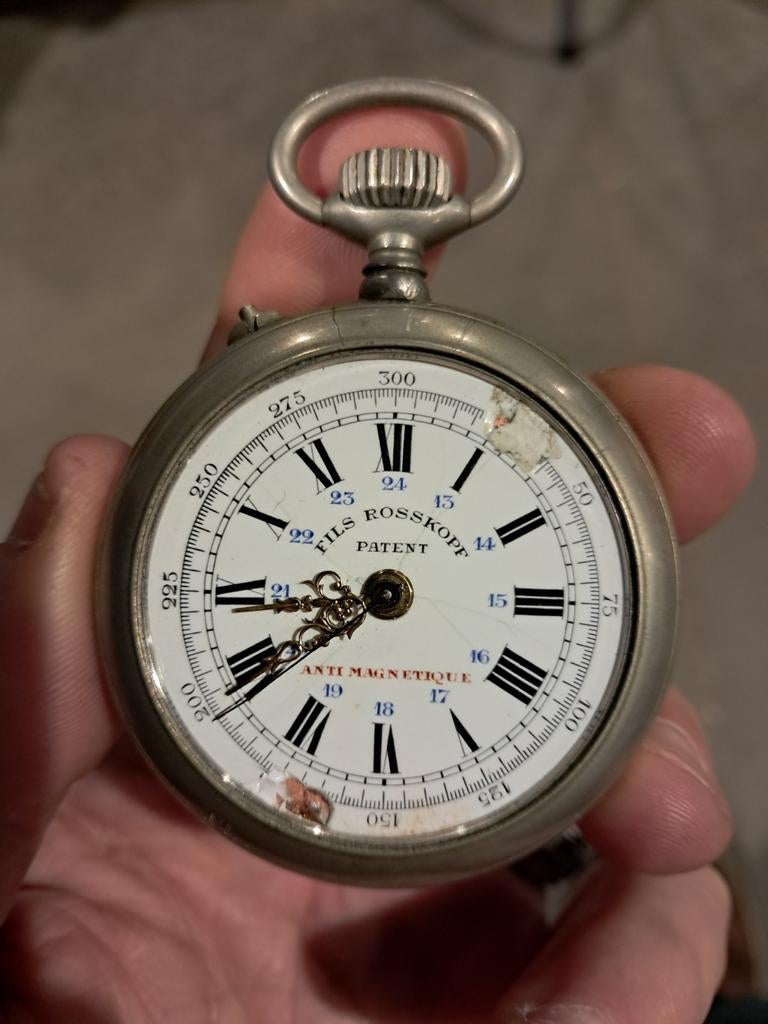Roskoph zakhorloge 1914, Bijoux, Sacs & Beauté, Montres | Anciennes | Antiquités, Autres marques, 1900 à 1930, Acier, Enlèvement