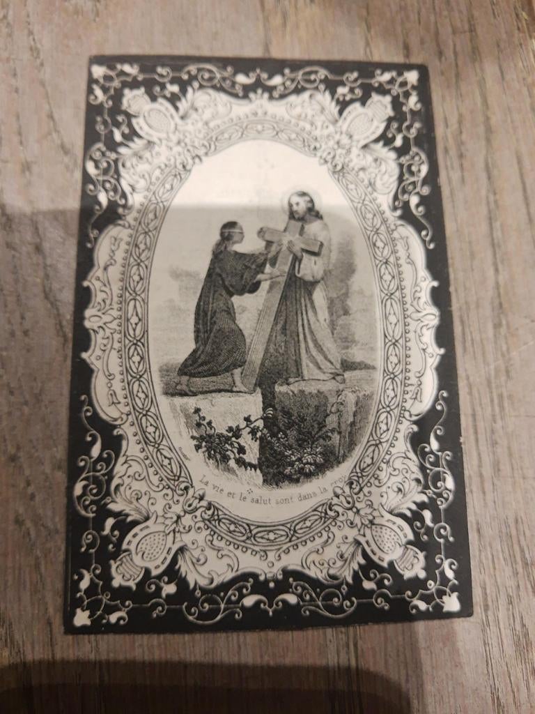 Zéér oud bp met aflaten : Selz, 1796 - 1861, Hesters F., Verzamelen, Bidprentjes en Rouwkaarten, Ophalen of Verzenden