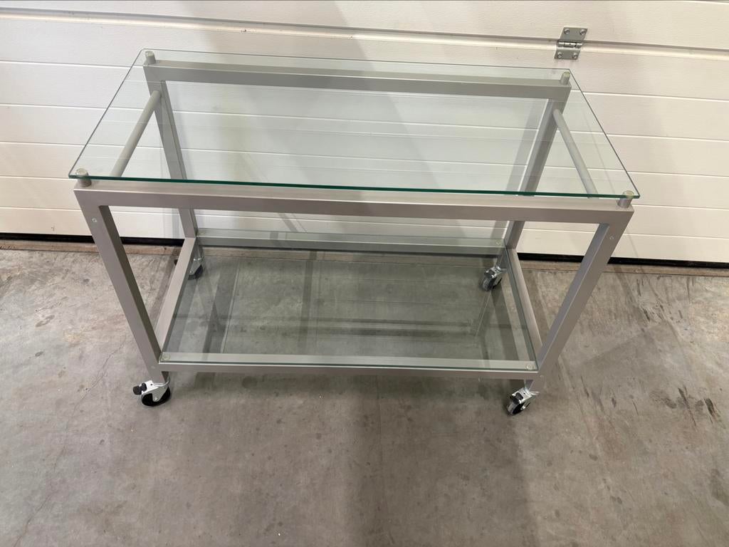 Mooi vintage bijzettafeltje, Enlèvement, Comme neuf, Verre