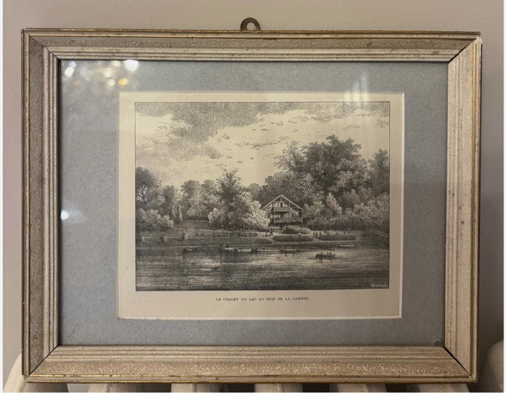 Gravure du Chalet Robinson, bois de la Cambre par E.Puttaert, Enlèvement ou Envoi