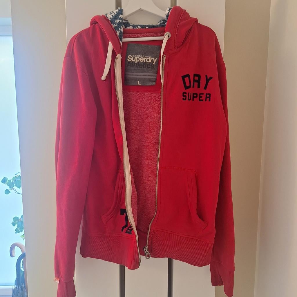 Veste garçon/homme superdry athletics L, Kleding | Heren, Ophalen, Rood
