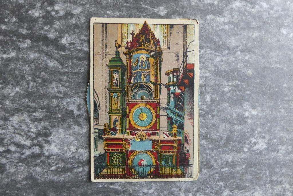 Postkaart met draaimechanisme astronomische klok, Strasbourg, Ophalen of Verzenden, Ongelopen, Frankrijk