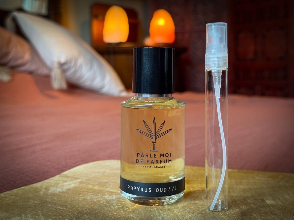 Parle moi de parfum - Papyrus Oud 71 sample/decant, Enlèvement ou Envoi, Comme neuf