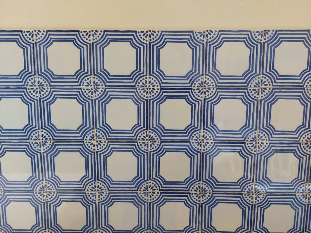 Carrelage blanc-bleu, fait mains (Desvres), Antiquités & Art, Enlèvement
