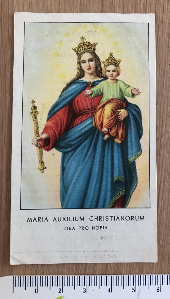 Noveenprentje Maria Auxilium Christianorum, Verzamelen, Religie, Ophalen of Verzenden, Gebruikt, Kaart of Prent, Christendom | Katholiek