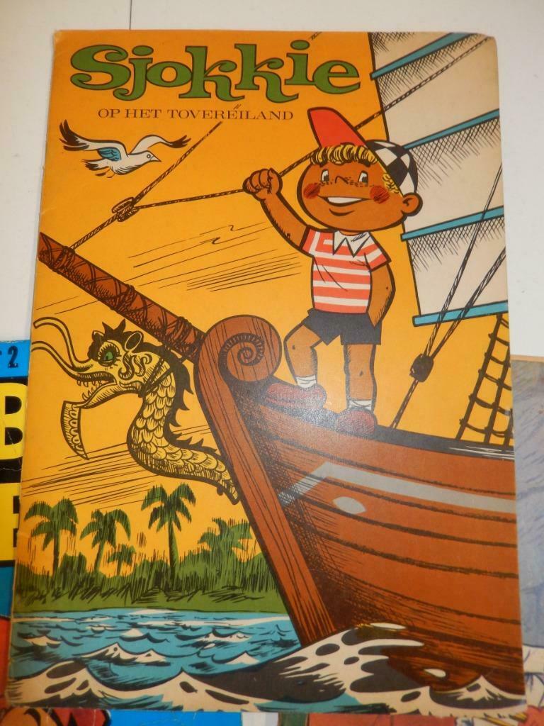 reklamestrip 'SJOKKIE op het tovereiland' (Chocopasta, 1965), Eén stripboek, Ophalen of Verzenden, Onbekend, Gelezen