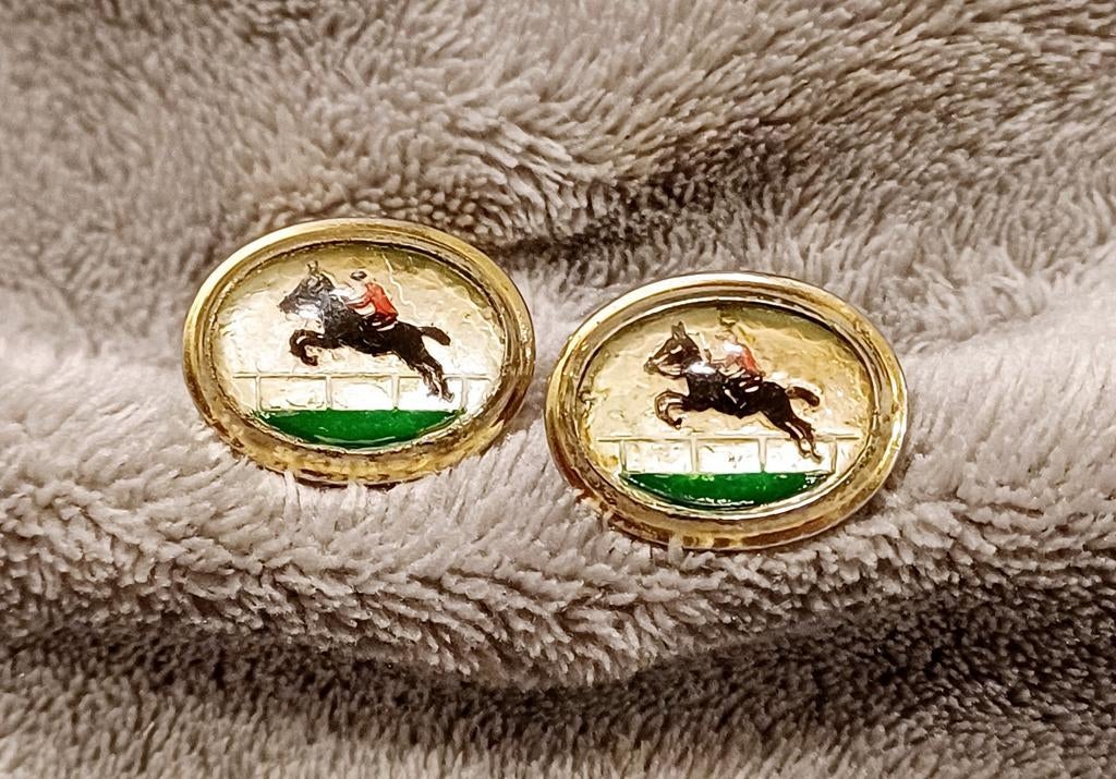 Boutons de manchette Essex Crystal Race Horse, Enlèvement ou Envoi