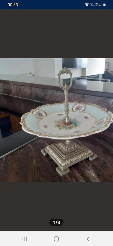 Hele mooie antieken porseleinen fruitschaal Limoges, Ophalen