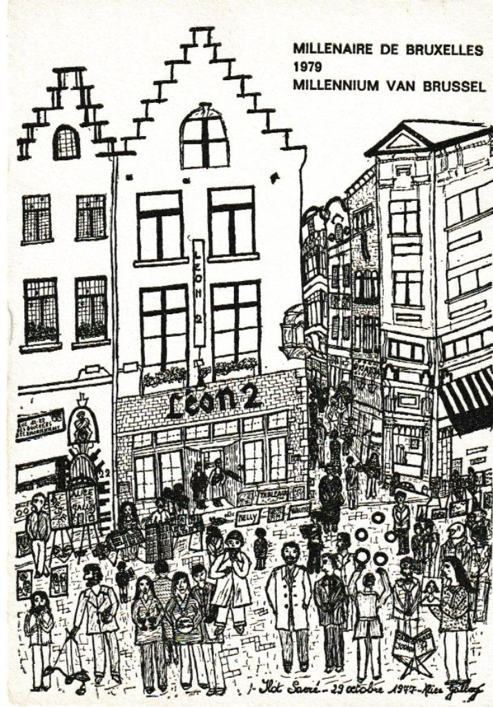 MILLENAIRE DE BRUXELLES ILOT SACRE RUE DES BOUCHERS BRUXELLE, Enlèvement ou Envoi, 1960 à 1980, Non affranchie, Bruxelles (Capitale)