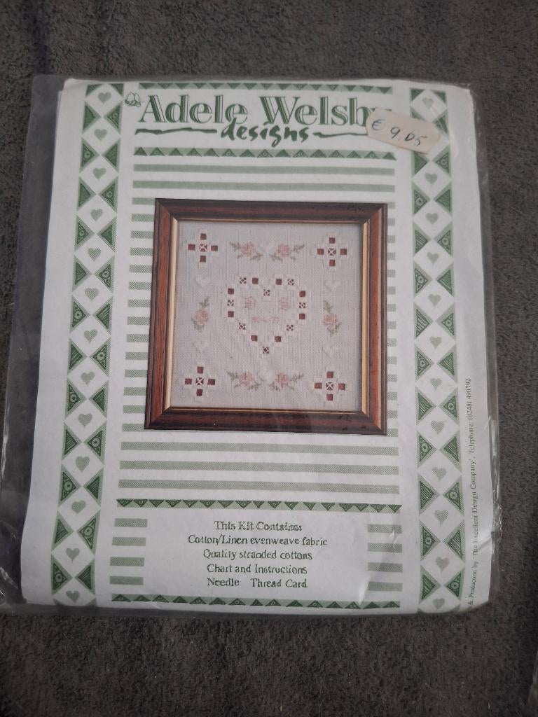Adele Welsby hearts and flowers kruisjessteek, Verzenden, Zo goed als nieuw, Handborduren, Borduurpakket