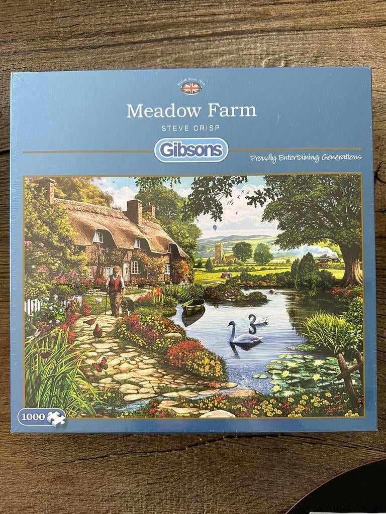 Gibsons puzzel ‘Meadow farm’ 1000 stukjes NIEUW, Ophalen of Verzenden, 500 t/m 1500 stukjes, Nieuw, Legpuzzel