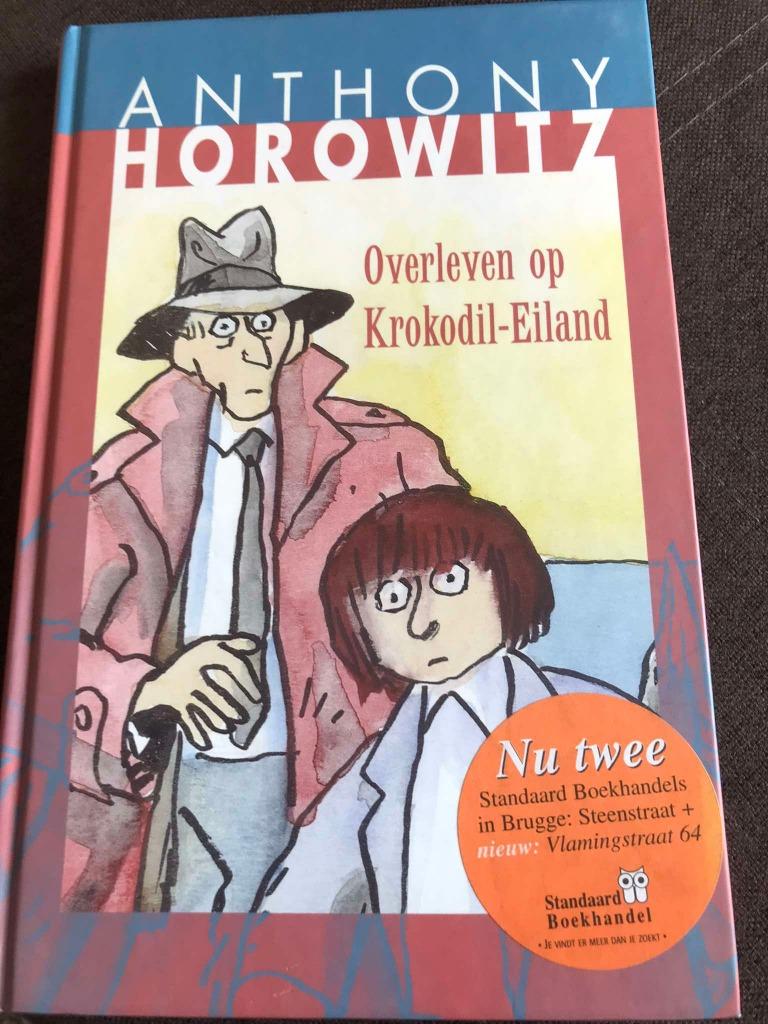 Overleven op krokodil - eiland - Anthony Horowitz, Ophalen of Verzenden, Zo goed als nieuw, Anthony Horowitz