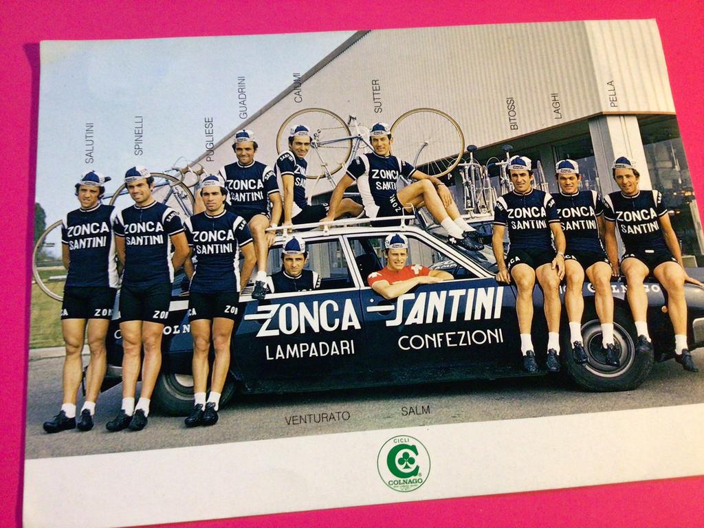 wielerkaart 1976 team zonca  colnago franco bitossi, Sports & Fitness, Cyclisme, Enlèvement ou Envoi, Comme neuf