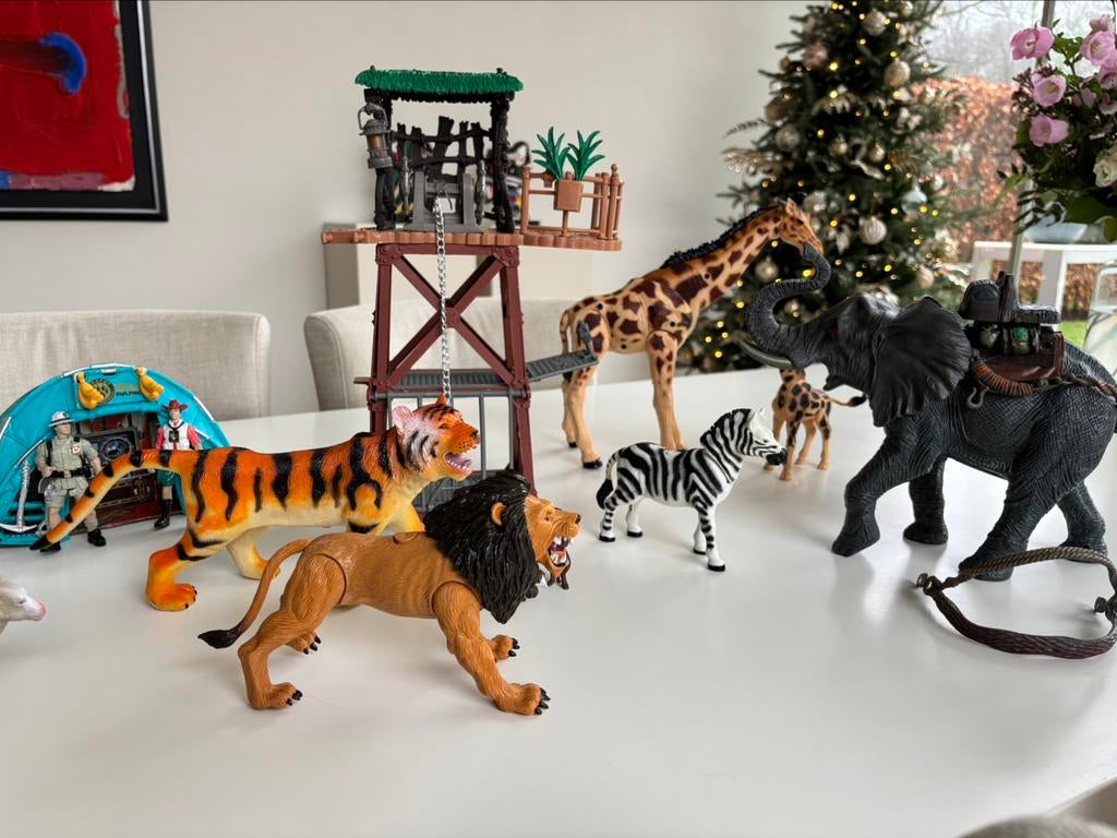 Verzameling grote wilde dieren jungle + boerderij, Kinderen en Baby's, Speelgoed | Playmobil, Ophalen, Zo goed als nieuw