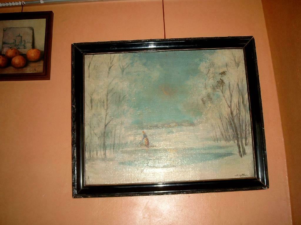 Mooi schilderij Winter landschap, Antiek en Kunst, Ophalen