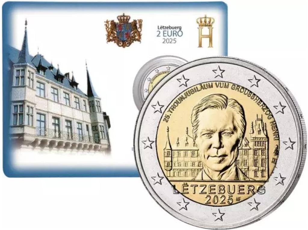 2 euros Luxembourg 2025 L'accession au trône d'Henri en coin, Enlèvement ou Envoi, Luxembourg, 2 euros