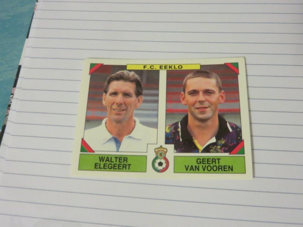 Voetbal: Sticker football 95: Elegeert + Van Vooren - Eeklo, Enlèvement ou Envoi, Neuf, Autocollant