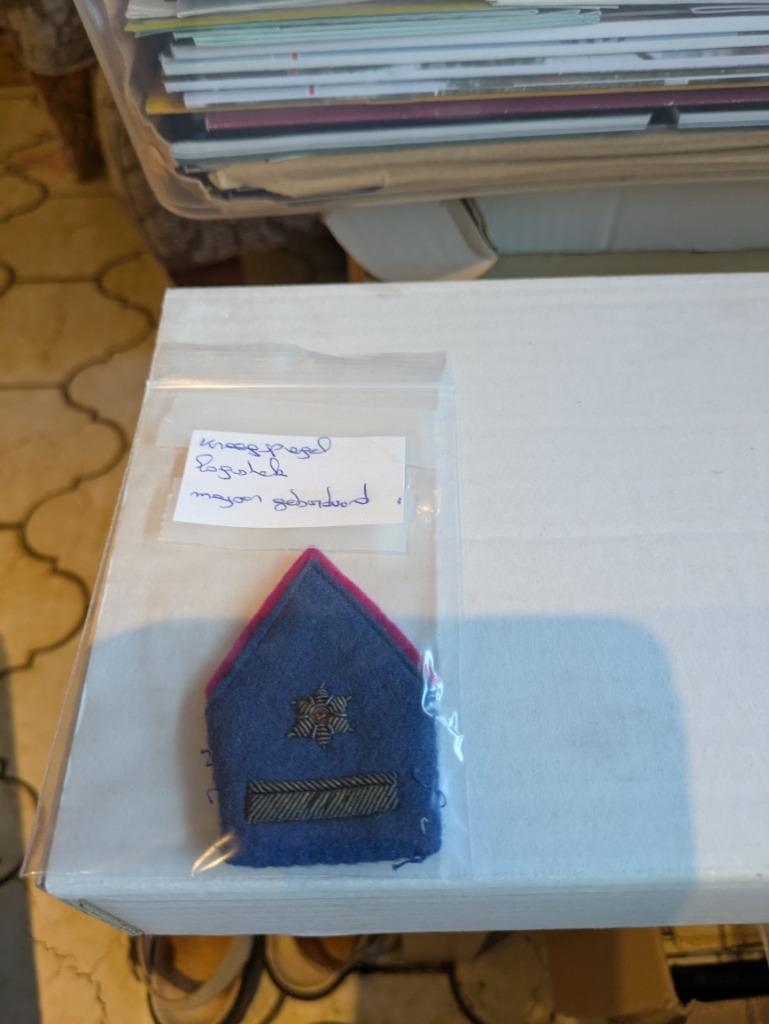 Logistiek majoor kraagspiegel, Ophalen of Verzenden, Landmacht, Embleem of Badge
