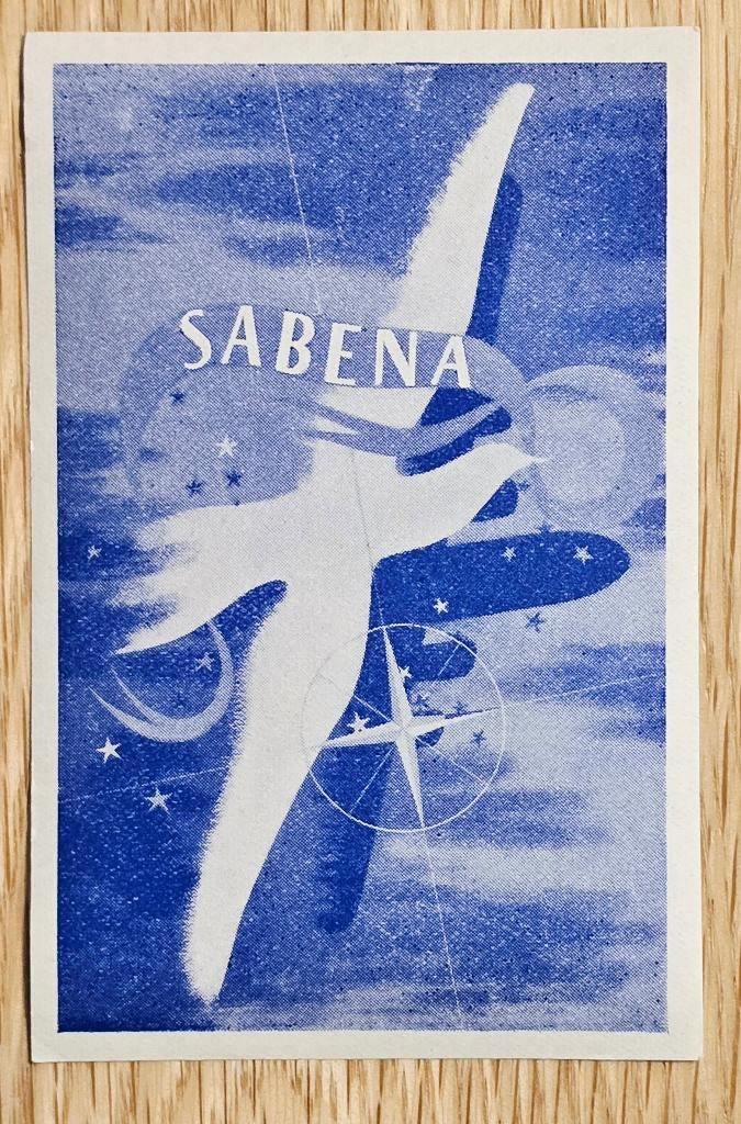 SABENA Belgian Airlines  - Etiquette bagage - Label 228, Verzamelen, Sabenasouvenirs, Ophalen of Verzenden