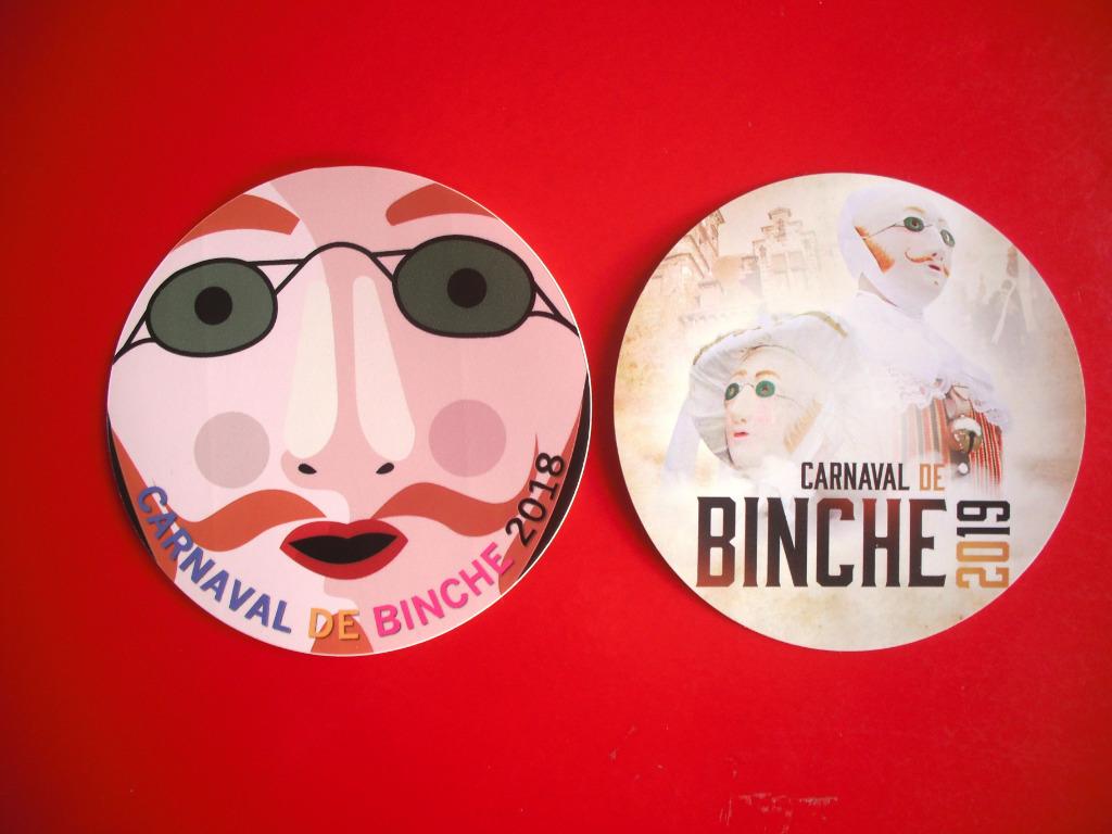 2 Autocollants * Carnaval Binche 2018 -2019 *, Enlèvement ou Envoi, Neuf, Autres types