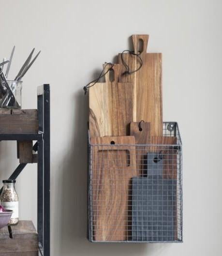 Snijplankenhouder / Wand Draadmand - Zink Landelijk, Antiek en Kunst, Ophalen of Verzenden