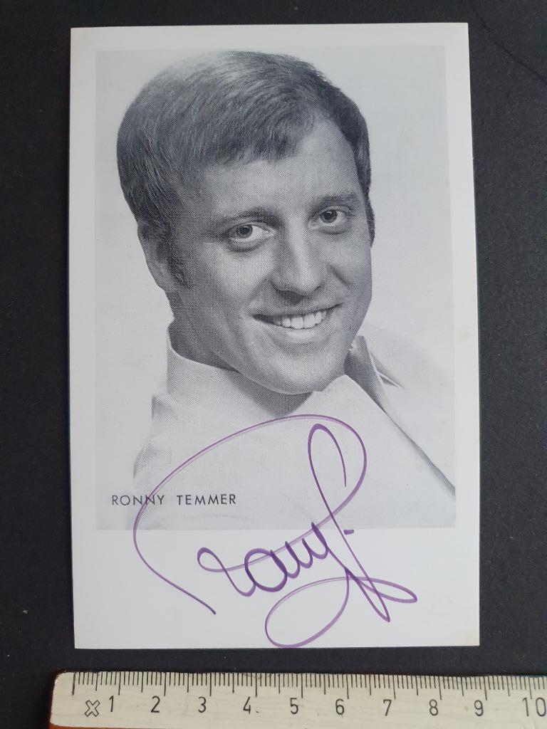 Ronny Temmer Zanger Oudenaarde (met handtekening ), Ophalen of Verzenden, 1960 tot 1980, Ongelopen, Muziek
