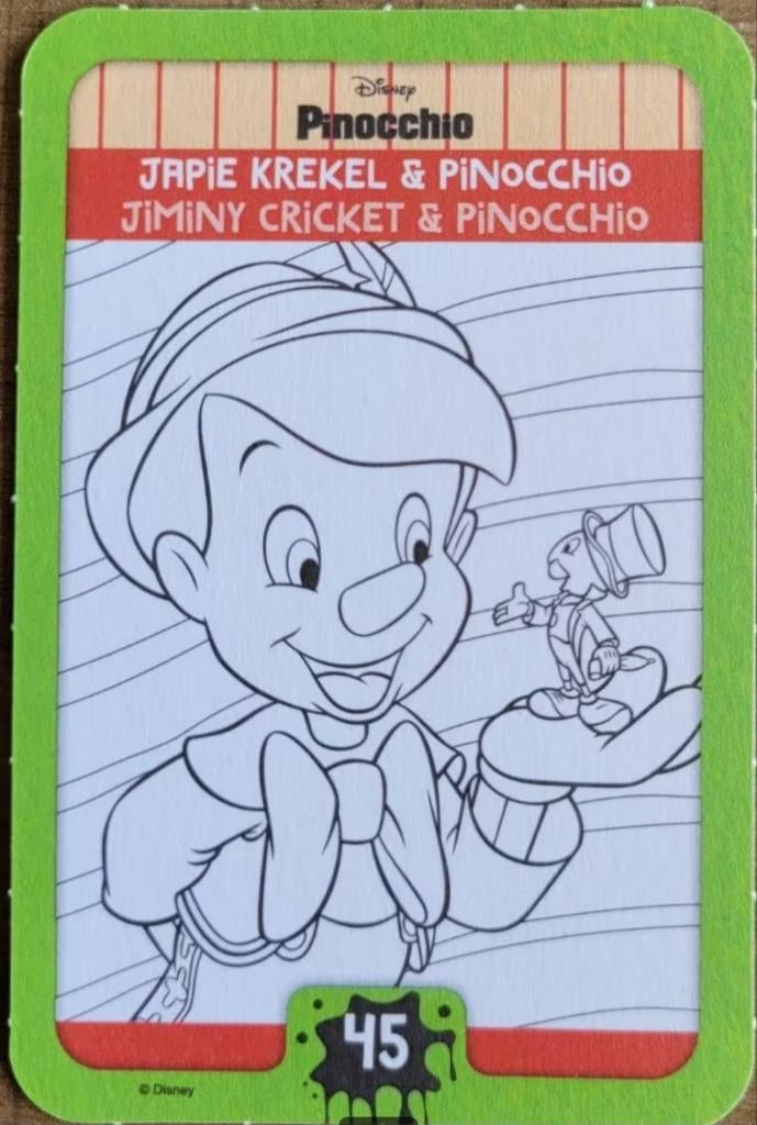 Pinokkio: verzamelkaart Disney Colour Magic, Verzamelen, Ophalen of Verzenden, Peter Pan of Pinokkio, Zo goed als nieuw, Plaatje of Poster