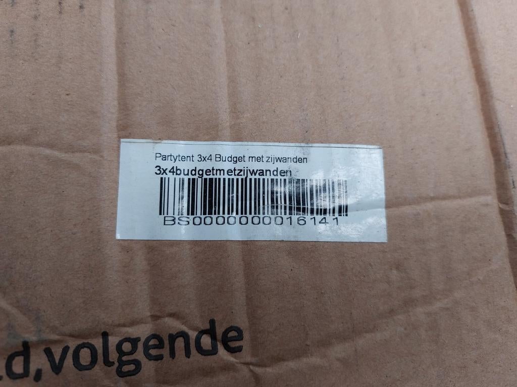 Partytent 3x4 budget met zijwanden, Enlèvement, Comme neuf