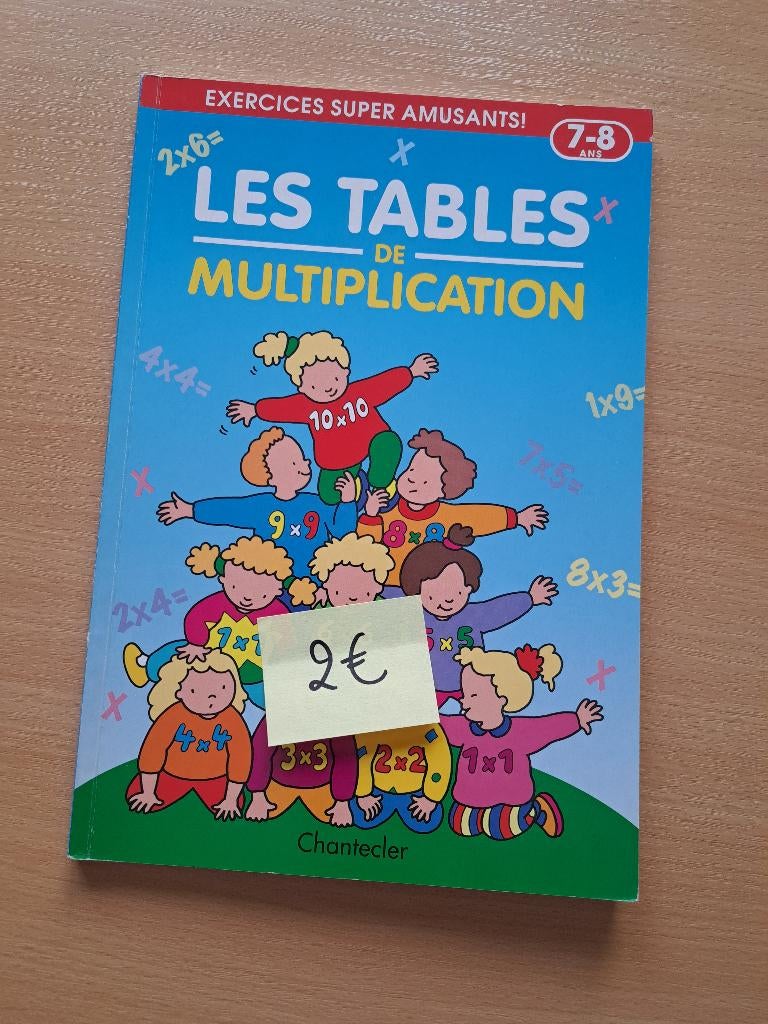 Les tables de multiplication - Manuel scolaire math, Enlèvement, Comme neuf, Primaire, Mathématiques A