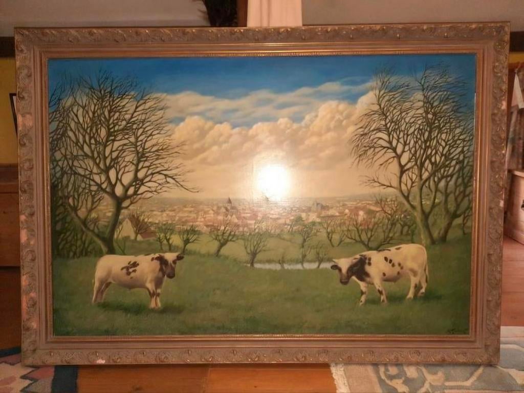 Schilderij van A Tahon, Antiek en Kunst, Ophalen