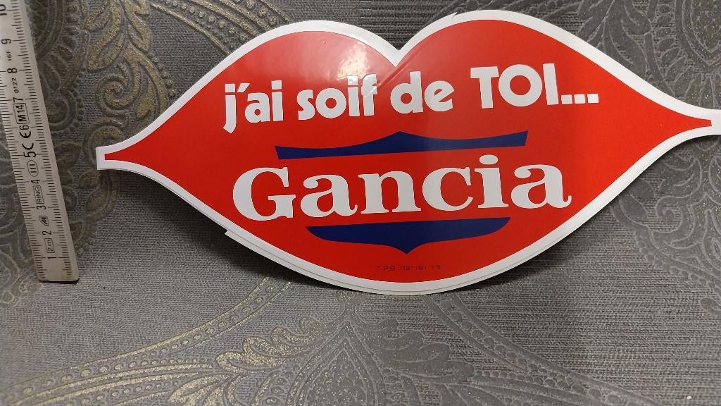 Sticker Gancia  1975, Verzamelen, Ophalen of Verzenden, Gebruikt, Merk