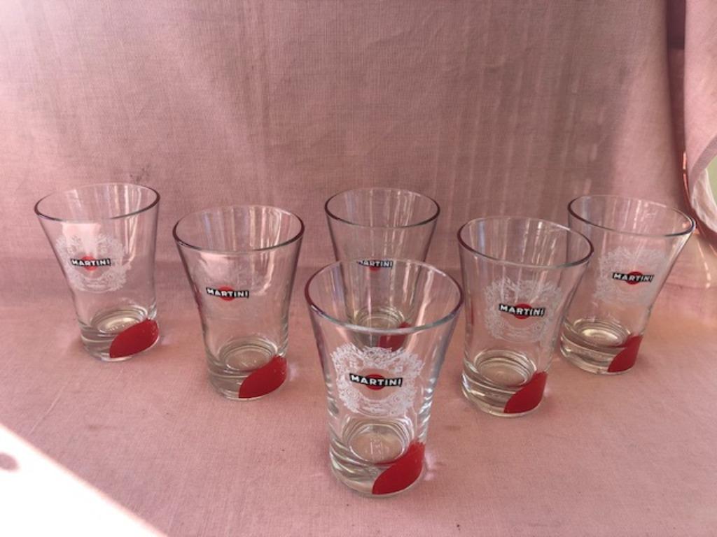 Martini 6 magnifiques verres rares., Enlèvement ou Envoi, Comme neuf, Ustensile