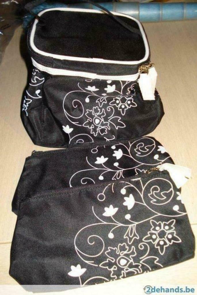 set toilettasjes, Ophalen of Verzenden, Nieuw, Zwart, Dame