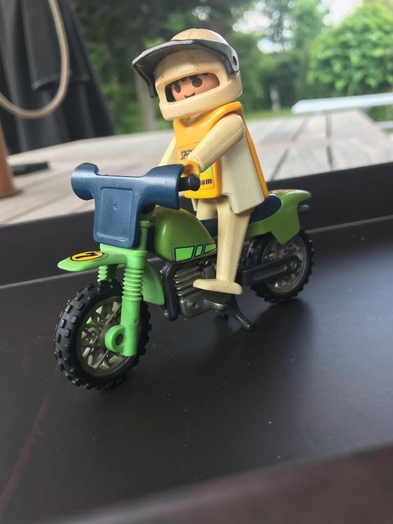 vintage geobra Playmobil set nr. 3301 Motocrosser 1987, Enlèvement ou Envoi, Utilisé