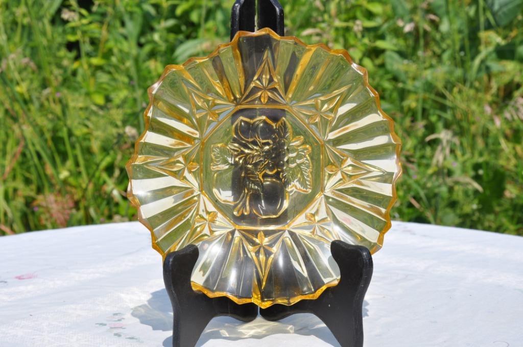 coupelle vide poche fruitier verre jaune, Enlèvement ou Envoi