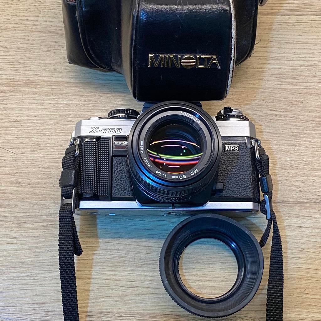 Minolta X-700, Minolta MD 50mm f1.4 *comme neuf, Enlèvement ou Envoi, Comme neuf, Reflex miroir, Minolta