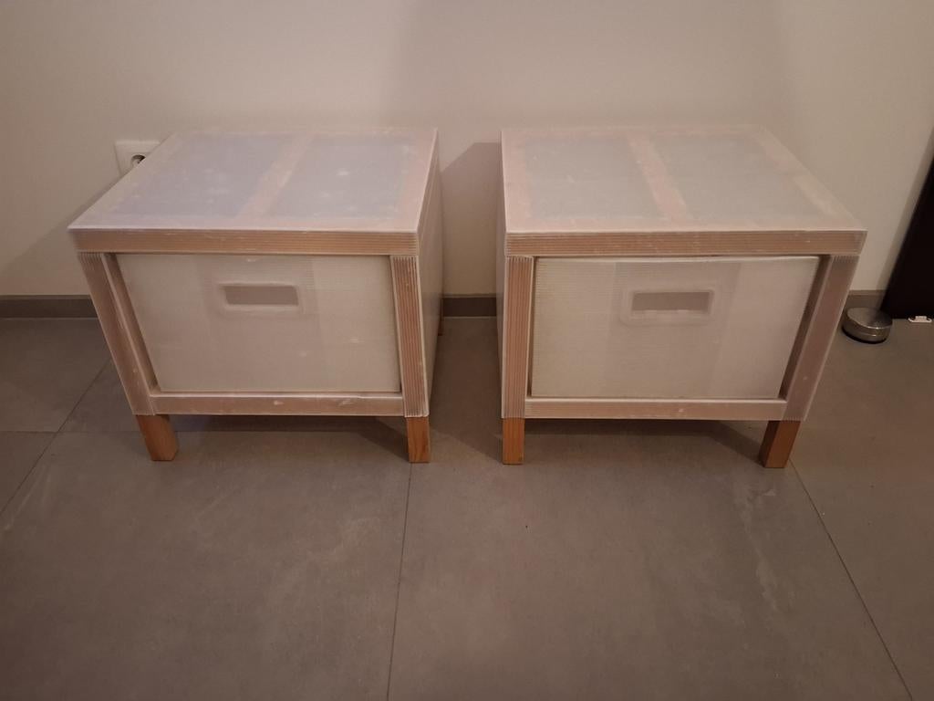 2 tables de nuit de chevets 1 tiroir 40x44x40cm, Enlèvement, Bois
