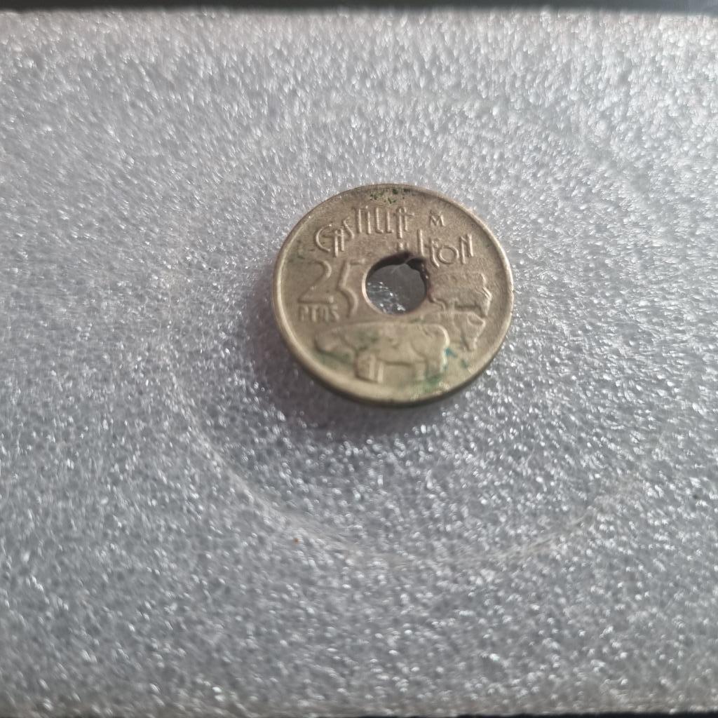 Pièce de monnaie 25 pesetas Espagne, Enlèvement ou Envoi, Espagne, Autres valeurs, Monnaie en vrac