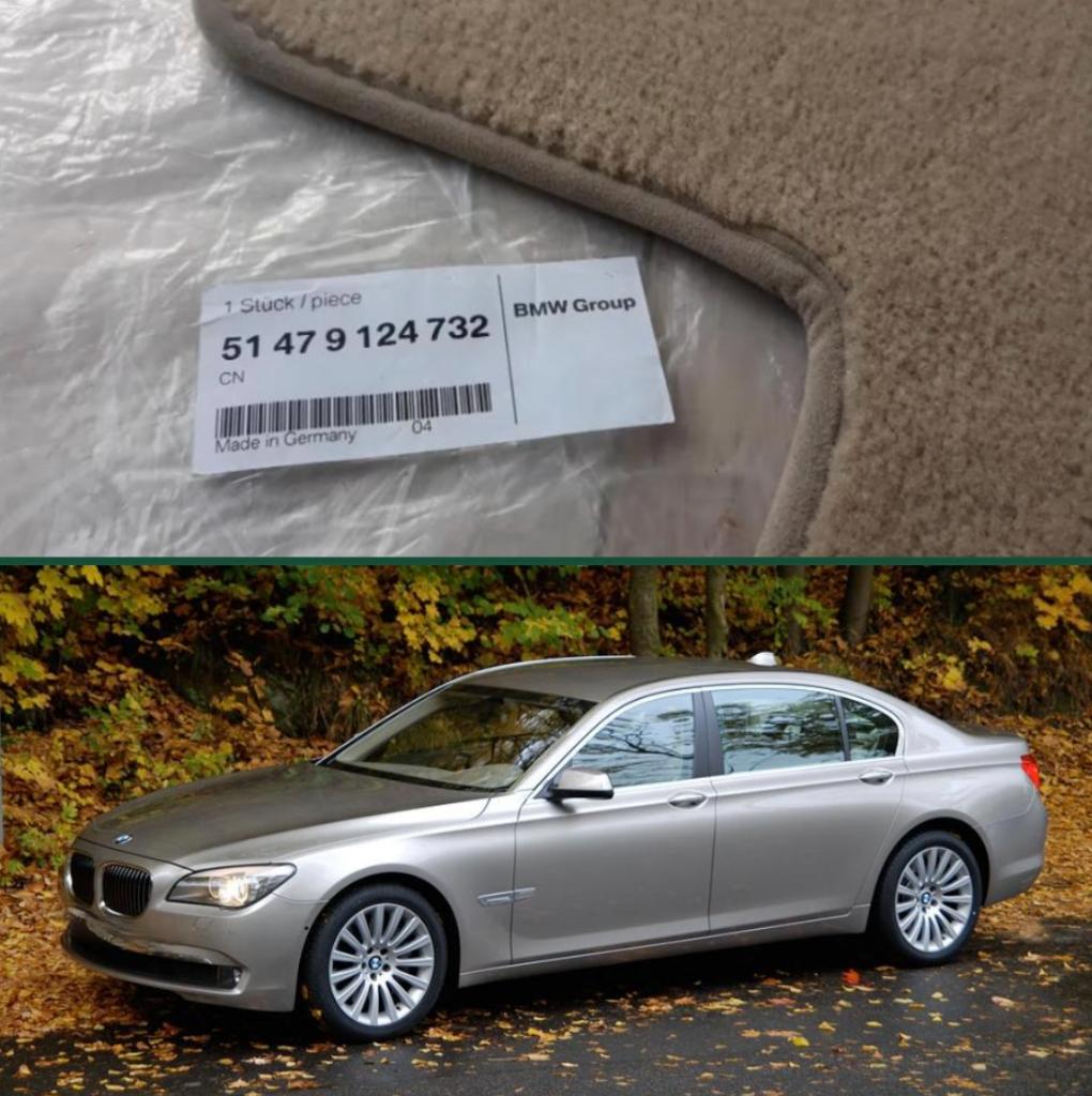 BMW 7 F01 F04 luxe dikke vloermatten Beige 51479124732, Auto-onderdelen, Ophalen of Verzenden, Nieuw, BMW