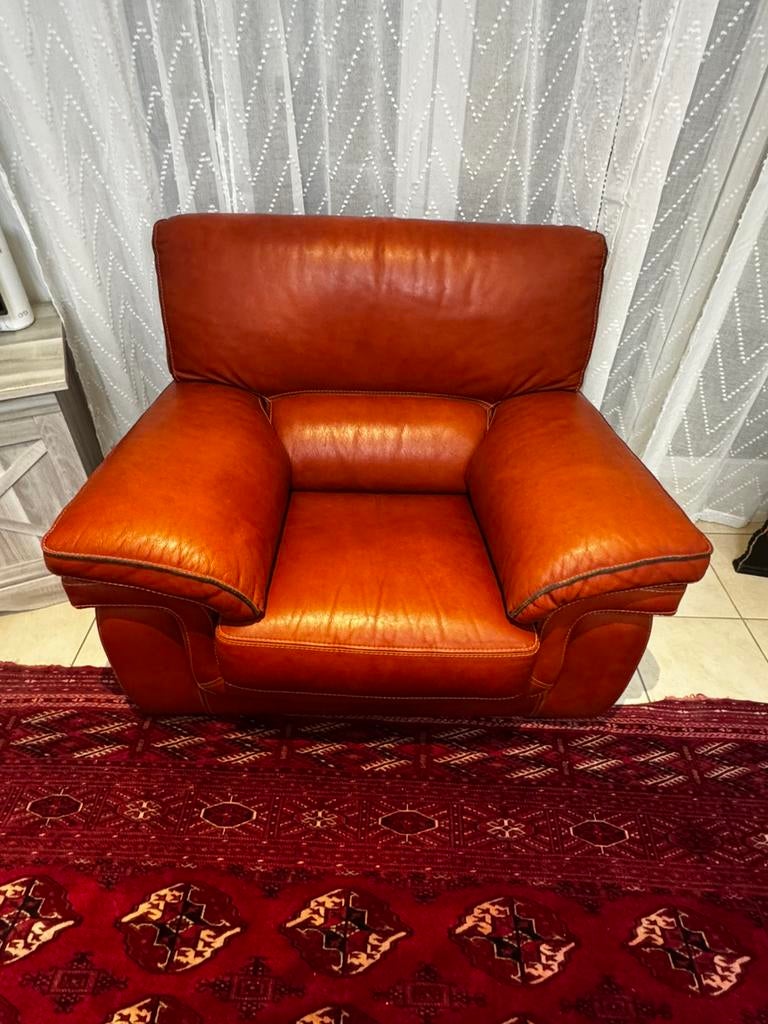 Salon en cuir de qualité 3+2+1 à vendre, Enlèvement, Utilisé, Cuir